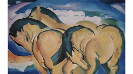 Копия картины "Желтые лошади" автор Франц Марк